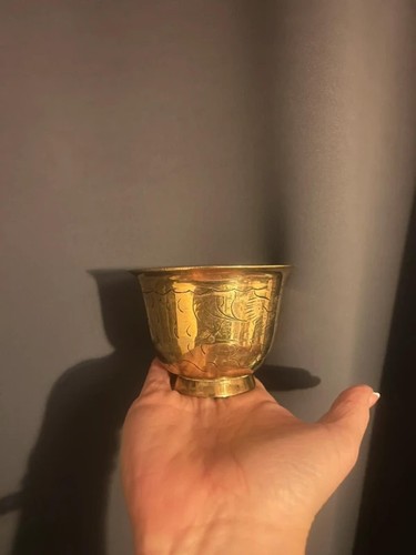 Vintage brass bowl cup - brass, bowl/cup