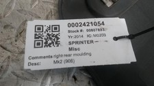MERCEDES SPRINTER 313 CDI LWB 2.1L Diesel RIGHT REAR OSR MOULDING - PART NUMBER 