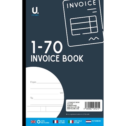 Invoice book duplicate - book, 1-70