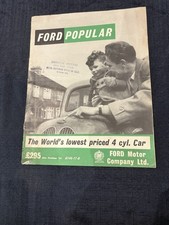 Rare Vintage 1956 Ford Popular Car Sales Brochure / Booklet