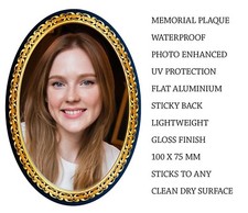 Gold Memorial Photo Plaque for