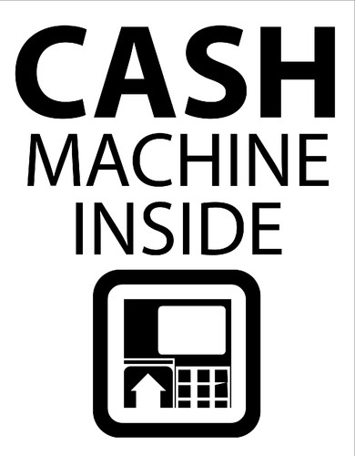 Large small sticker decal cash - sticker,