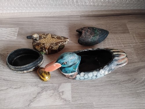Duck trinket boxes and painted - trinket,