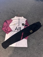 JORDAN PSG PARIS SAINT-GERMAIN 20/21 TRAINING TRACKSUIT PURPLE/WHITE WORN TWICE