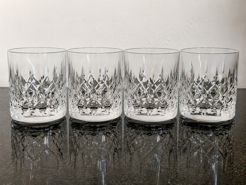 Cut crystal whisky tumblers - cut,