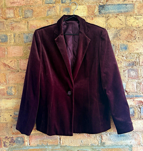 Vintage burgundy velvet - vintage,
