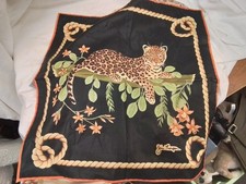//4589 Jim Thompson Mens Handkerchief Square 15' x15 ' 3 x Elephant 1 x Leopard