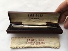 QUALITY 1958 VINTAGE YARD-O-LED SILVER PROPELLING PENCIL IN ORIGINAL BOX