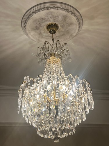 Ntage crystals chandelier - vİntage,