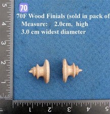 *Pair of american Clock / furniture scroll side Finials Style 70F