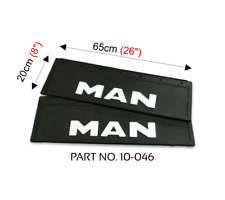 MAN truck lorry PAIR RUBBER MUD FLAPS MUDFLAPS 650x200 EMBOSSED LOGO