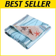 Nautical Reversible Throw Blanket