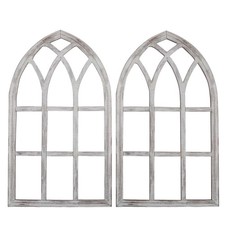  2 Pcs Retro Fake Window Frame