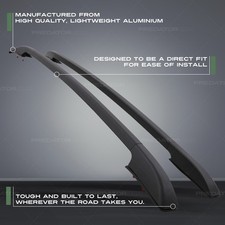 BLACK ROOF RAILS FULL LENGTH