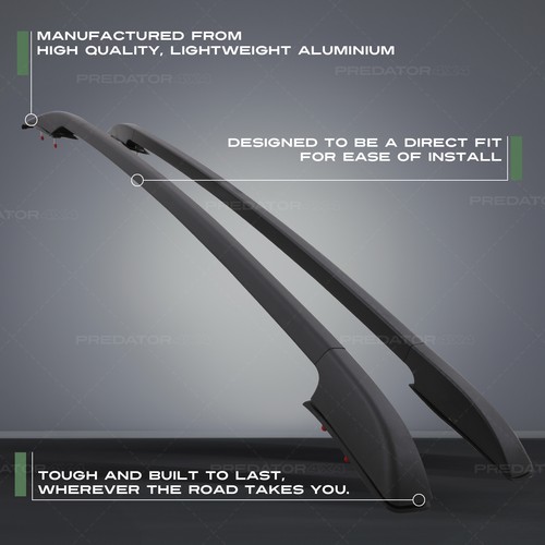Black roof rails - black,
