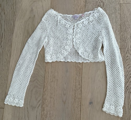 Girls white monsoon shrug - girls',