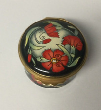 Moorcroft Enamels - Carnations - Lidded Box c1998