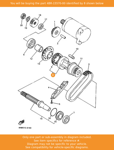 Yamaha starter clutch assy - starter,