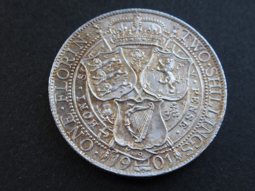 1901 victoria silver - victoria, florin