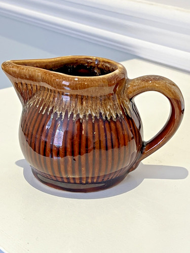 Vintage brown dripware - brown, glaze