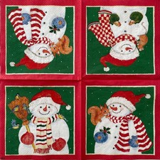 2 x cocktail paper napkins for