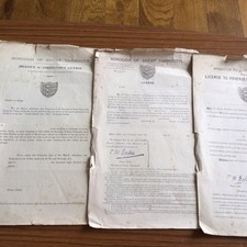 GREAT YARMOUTH~LICENCES~GOAT CARRIAGE~DRIVER OR CONDUCTOR~PROPRIETOR OF HORSES