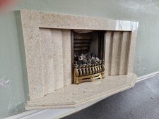 marble fireplace surround and
