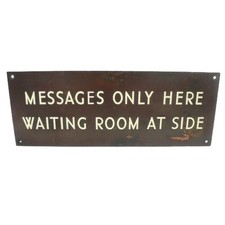 Bronze and Enamel Sign