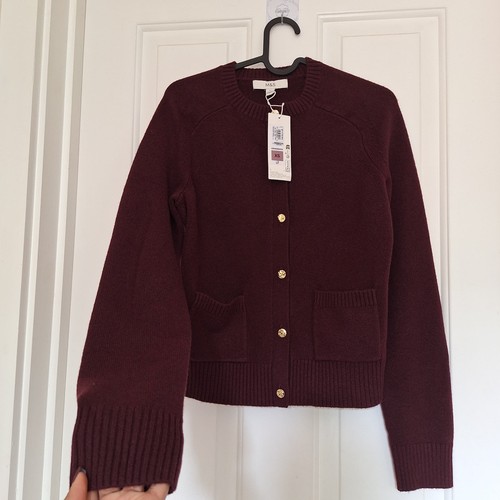 Burgundy cardigan xs - m&s,