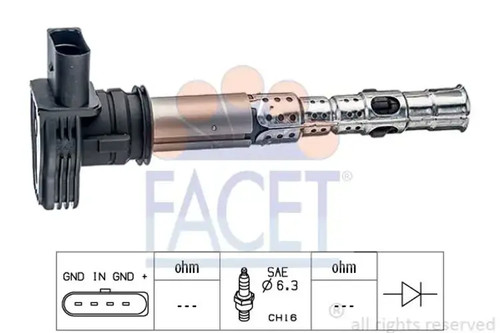 Ignition coil 6326 - coil, facet