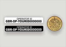 10x Operator ID stickers - drone, CAA Regulatory Labels, High Quality Laminated