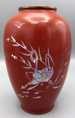 Red over brass vase - over, mother