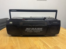 Hitachi CX-W500E Ghetto Blaster CD Cassette Radio Boombox Super Woofer Twindrive