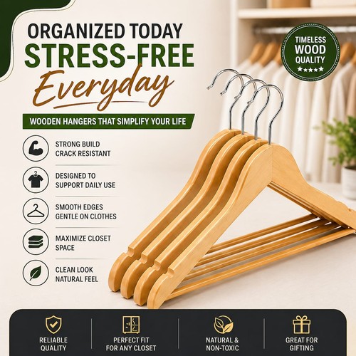 Wooden coat hangers suit - 20, x