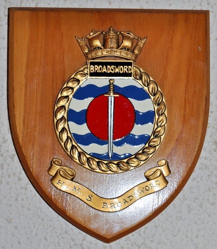 Hms broadsword wall shield - hms,