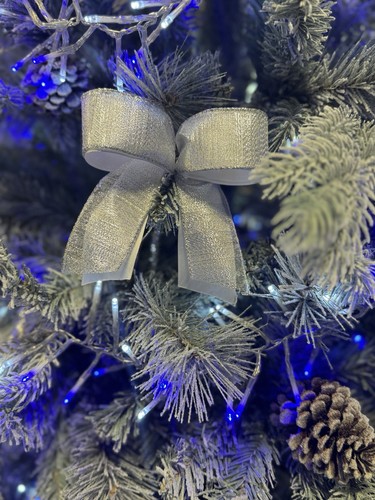 Small christmas bows silver - christmas,