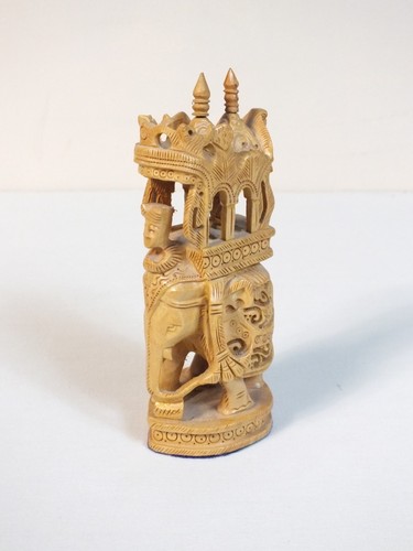 Vintage indian carved elephant - carved,