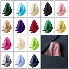 Satin Plain Pocket Square Men