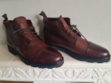 STURLINI Firenze Shoes Mens Oxblood Chelsea Boots Style Laced Up Ankle High 40/6