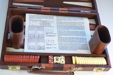 Backgammon Set 2 players, Backgammon Board Game with PVC Case for Family Fun