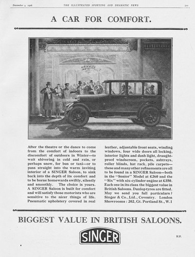 Singer motor cars vintage - singer,