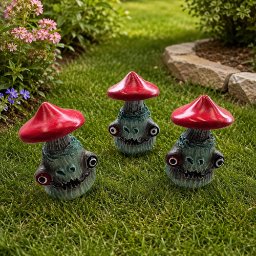 Scary mushroom garden - 3x,