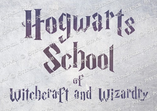 Hogwarts school stencils 4 - stencils, hs