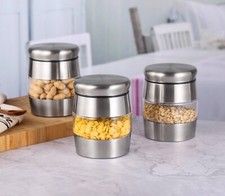 Glass storage jars canister