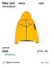 MENS NIKE TECH FLEECE rare yellow size l