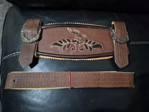 Mens antique leather suspender - antique,