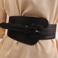Women Wide Faux Leather Snake