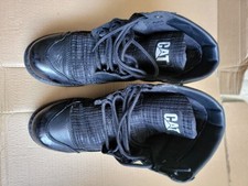 Caterpillar ? Black Leather Boots Size 10 Soft Waterproof Round Toe Trendy  ?