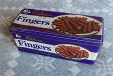 Vintage Empty Biscuit Tin Cadbury's Chocolate Fingers