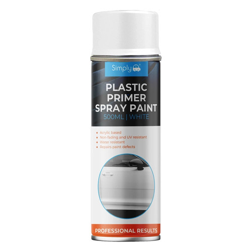White plastic primer spray - plastic,